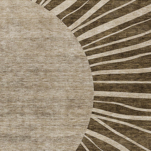 Homeroots 3' Abstract Washable Area Rug In Green And Mint - Perfect For Indoor And Outdoor Spaces! 8' X 10' Polyester 580823