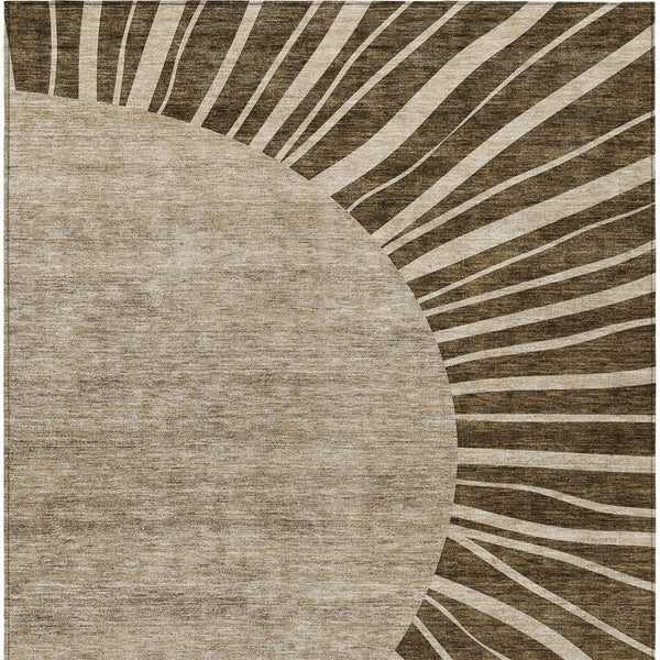 Homeroots 3' Abstract Washable Area Rug In Green And Mint - Perfect For Indoor And Outdoor Spaces! 9' X 12' Polyester 580824