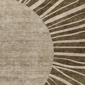 Homeroots 3' Abstract Washable Area Rug In Green And Mint - Perfect For Indoor And Outdoor Spaces! 9' X 12' Polyester 580824