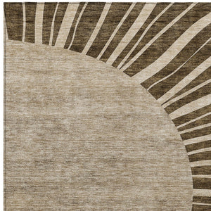 Homeroots 3' Abstract Washable Area Rug In Green And Mint - Perfect For Indoor And Outdoor Spaces! 10' X 14' Polyester 580825