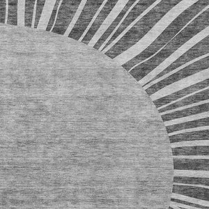 Homeroots 3' Abstract Washable Area Rug In Green And Mint - Perfect For Indoor And Outdoor Spaces! 3' X 5' Polyester 580826