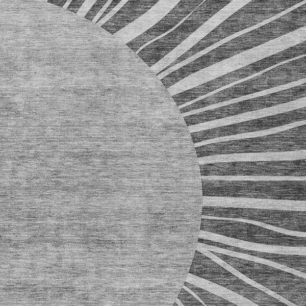 Homeroots 3' Abstract Washable Area Rug In Green And Mint - Perfect For Indoor And Outdoor Spaces! 5' X 8' Polyester 580827