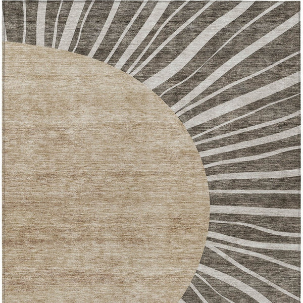 Homeroots 3' Abstract Washable Area Rug In Green And Mint - Perfect For Indoor And Outdoor Spaces! 3' X 5' Polyester 580832