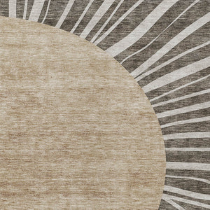 Homeroots 3' Abstract Washable Area Rug In Green And Mint - Perfect For Indoor And Outdoor Spaces! 3' X 5' Polyester 580832