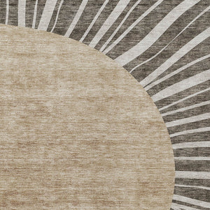 Homeroots 3' Abstract Washable Area Rug In Green And Mint - Perfect For Indoor And Outdoor Spaces! 5' X 8' Polyester 580833