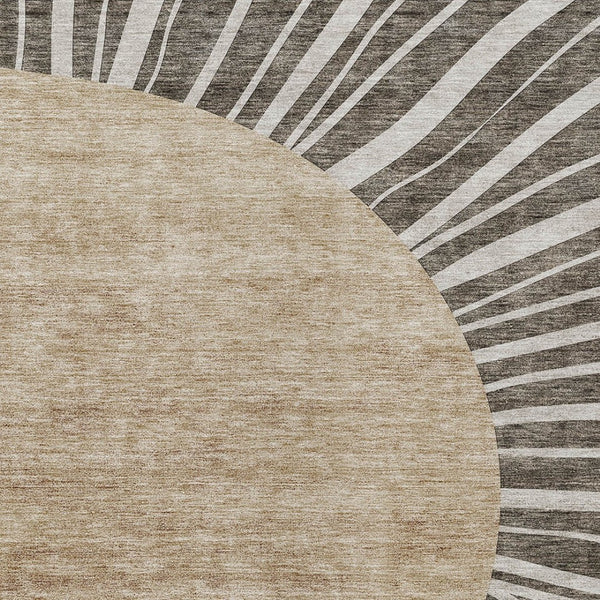 Homeroots 3' Abstract Washable Area Rug In Green And Mint - Perfect For Indoor And Outdoor Spaces! 5' X 8' Polyester 580833