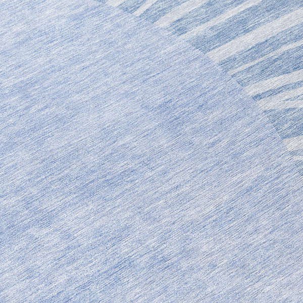 Homeroots 3' Abstract Washable Area Rug In Green And Mint - Perfect For Indoor And Outdoor Spaces! 8' Round Polyester 580840