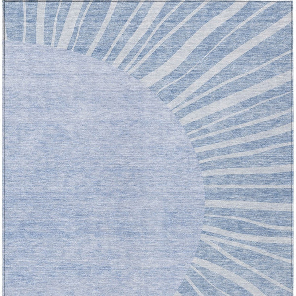 Homeroots 3' Abstract Washable Area Rug In Green And Mint - Perfect For Indoor And Outdoor Spaces! 8' X 10' Polyester 580841