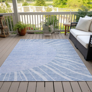 Homeroots 3' Abstract Washable Area Rug In Green And Mint - Perfect For Indoor And Outdoor Spaces! 9' X 12' Polyester 580842