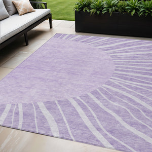 Homeroots 3' Abstract Washable Area Rug In Green And Mint - Perfect For Indoor And Outdoor Spaces! 5' X 8' Polyester 580845