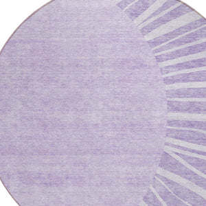 Homeroots 3' Abstract Washable Area Rug In Green And Mint - Perfect For Indoor And Outdoor Spaces! 8' Round Polyester 580846