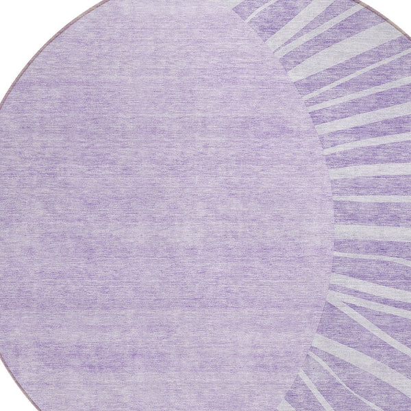 Homeroots 3' Abstract Washable Area Rug In Green And Mint - Perfect For Indoor And Outdoor Spaces! 8' Round Polyester 580846