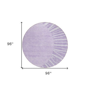 Homeroots 3' Abstract Washable Area Rug In Green And Mint - Perfect For Indoor And Outdoor Spaces! 8' Round Polyester 580846