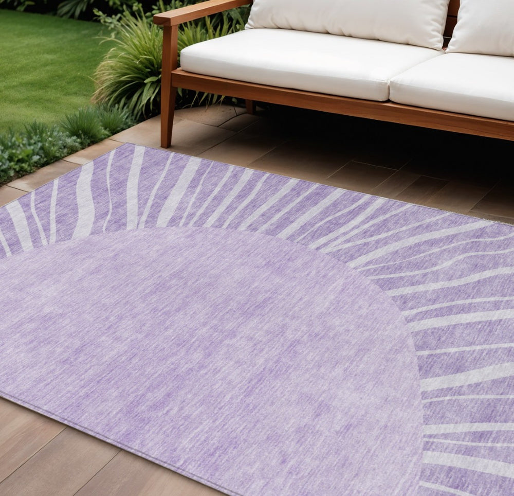 HomeRoots 9' Abstract Lavender and Purple Area Rug – Stylish Washable Design for Indoor and Outdoor Spaces 9' X 12' 580848