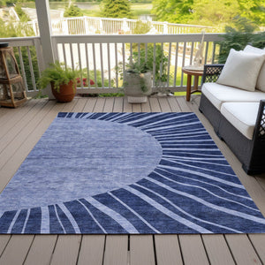 Homeroots 3' Abstract Washable Area Rug In Green And Mint - Perfect For Indoor And Outdoor Spaces! 3' X 5' Polyester 580850