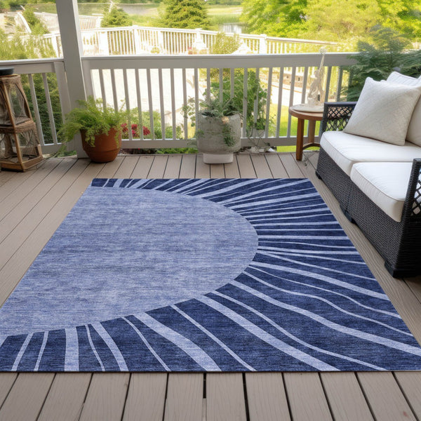 Homeroots 3' Abstract Washable Area Rug In Green And Mint - Perfect For Indoor And Outdoor Spaces! 10' X 14' Polyester 580855