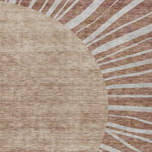 Homeroots 3' Abstract Washable Area Rug In Green And Mint - Perfect For Indoor And Outdoor Spaces! 3' X 5' Polyester 580862