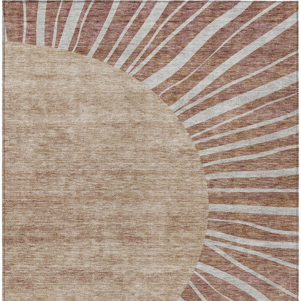 Homeroots 3' Abstract Washable Area Rug In Green And Mint - Perfect For Indoor And Outdoor Spaces! 5' X 8' Polyester 580863