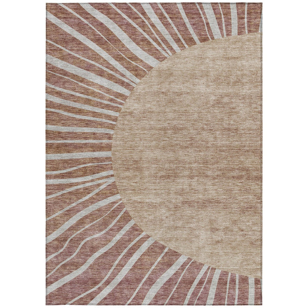 Homeroots 3' Abstract Washable Area Rug In Green And Mint - Perfect For Indoor And Outdoor Spaces! 8' X 10' Polyester 580865