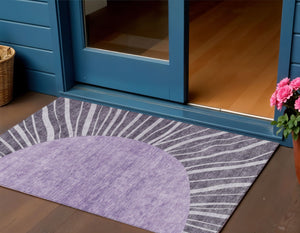 Homeroots 3' Abstract Washable Area Rug In Green And Mint - Perfect For Indoor And Outdoor Spaces! 3' X 5' Polyester 580868