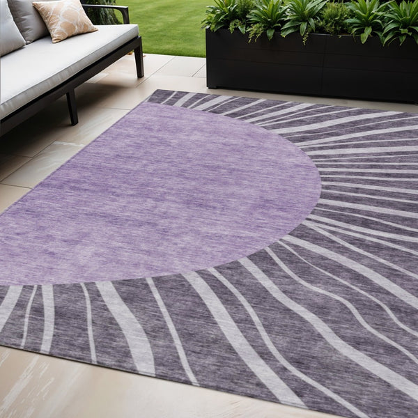 HomeRoots 5' Colorful Abstract Indoor Outdoor Area Rug - Durable, Easy-Care Design for High-Traffic Spaces 5' X 8' 580869