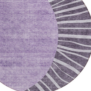 Homeroots 3' Abstract Washable Area Rug In Green And Mint - Perfect For Indoor And Outdoor Spaces! 8' Round Polyester 580870