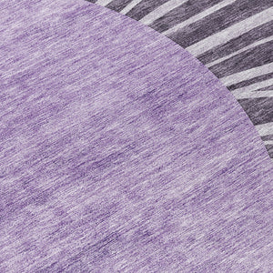 Homeroots 3' Abstract Washable Area Rug In Green And Mint - Perfect For Indoor And Outdoor Spaces! 8' Round Polyester 580870