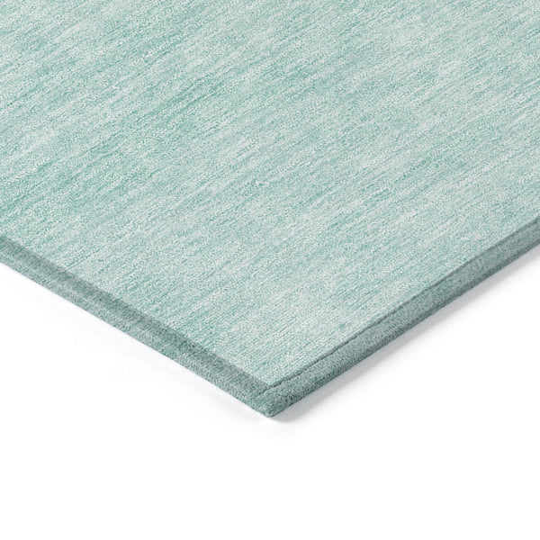 Homeroots 3' Abstract Washable Area Rug In Green And Mint - Perfect For Indoor And Outdoor Spaces! 5' X 8' Polyester 580875