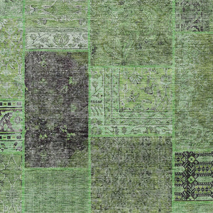 Homeroots 3' Stylish Brown Gray Charcoal Patchwork Washable Area Rug For Indoor And Outdoor Spaces 5' X 8' Polyester 580893