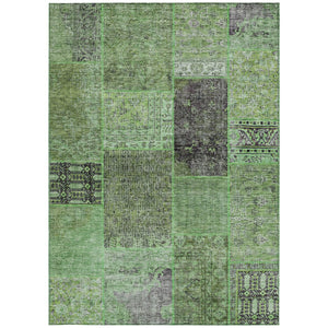 Homeroots 3' Stylish Brown Gray Charcoal Patchwork Washable Area Rug For Indoor And Outdoor Spaces 9' X 12' Polyester 580896