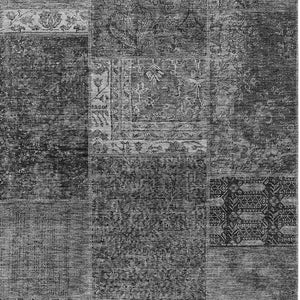 Homeroots 3' Stylish Brown Gray Charcoal Patchwork Washable Area Rug For Indoor And Outdoor Spaces 3' X 5' Polyester 580898