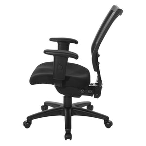OSP Home Furnishings Soft Frame Ergonomic Task Chair with Progrid Mesh Back and Adjustable Arms for Home Office 69333-30