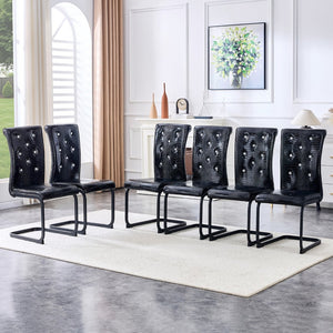 English Elm Set of 2 Glam Faux Alligator Pvc Dining Chairs with Crystal Buckle Bow Legs Black W3875P371060