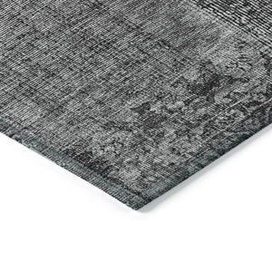 Homeroots 3' Stylish Brown Gray Charcoal Patchwork Washable Area Rug For Indoor And Outdoor Spaces 9' X 12' Polyester 580902
