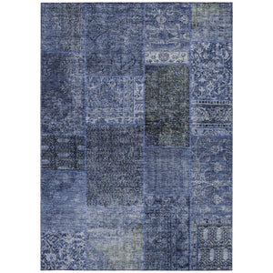 Homeroots 3' Stylish Brown Gray Charcoal Patchwork Washable Area Rug For Indoor And Outdoor Spaces 5' X 8' Polyester 580905