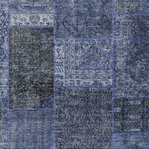 Homeroots 3' Stylish Brown Gray Charcoal Patchwork Washable Area Rug For Indoor And Outdoor Spaces 8' X 10' Polyester 580907