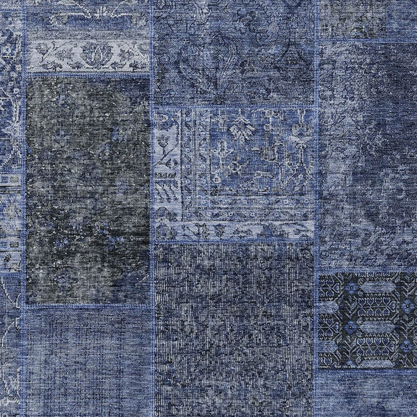 Homeroots 3' Stylish Brown Gray Charcoal Patchwork Washable Area Rug For Indoor And Outdoor Spaces 8' X 10' Polyester 580907