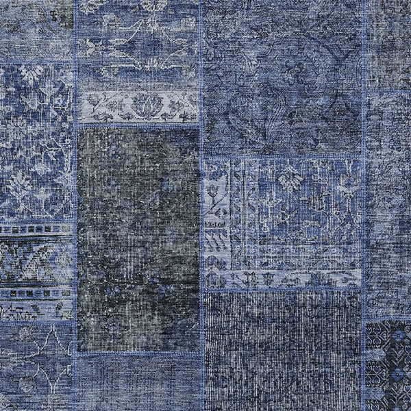 Homeroots 3' Stylish Brown Gray Charcoal Patchwork Washable Area Rug For Indoor And Outdoor Spaces 9' X 12' Polyester 580908