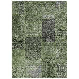 Homeroots 3' Stylish Brown Gray Charcoal Patchwork Washable Area Rug For Indoor And Outdoor Spaces 5' X 8' Polyester 580911
