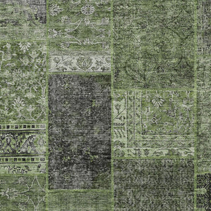 Homeroots 3' Stylish Brown Gray Charcoal Patchwork Washable Area Rug For Indoor And Outdoor Spaces 10' X 14' Polyester 580915