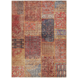 Homeroots 3' Stylish Brown Gray Charcoal Patchwork Washable Area Rug For Indoor And Outdoor Spaces 10' X 14' Polyester 580921