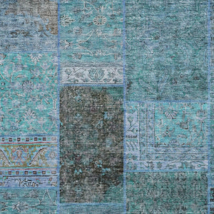 Homeroots 3' Stylish Brown Gray Charcoal Patchwork Washable Area Rug For Indoor And Outdoor Spaces 3' X 5' Polyester 580922