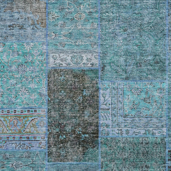 Homeroots 3' Stylish Brown Gray Charcoal Patchwork Washable Area Rug For Indoor And Outdoor Spaces 3' X 5' Polyester 580922