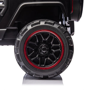 English Elm 24v Kids Electric Ride on Car with Parental Remote Rear Suspension and Bluetooth Audio Black W1578P228743
