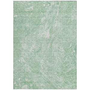 Homeroots 3' Beige Ivory And Artichoke Green Abstract Washable Area Rug For Indoor And Outdoor Spaces 3' X 5' Polyester 580946