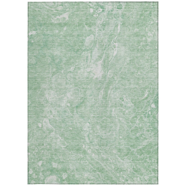 Homeroots 3' Beige Ivory And Artichoke Green Abstract Washable Area Rug For Indoor And Outdoor Spaces 3' X 5' Polyester 580946