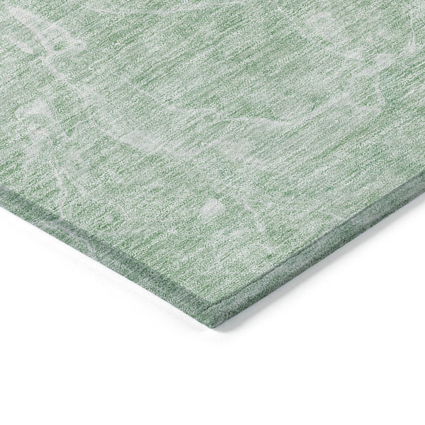 Homeroots 3' Beige Ivory And Artichoke Green Abstract Washable Area Rug For Indoor And Outdoor Spaces 3' X 5' Polyester 580946