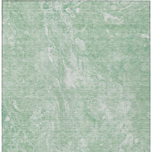 Homeroots 3' Beige Ivory And Artichoke Green Abstract Washable Area Rug For Indoor And Outdoor Spaces 3' X 5' Polyester 580946