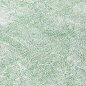 Homeroots 3' Beige Ivory And Artichoke Green Abstract Washable Area Rug For Indoor And Outdoor Spaces 8' Round Polyester 580948