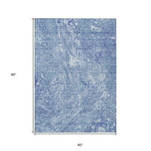 Homeroots 3' Beige Ivory And Artichoke Green Abstract Washable Area Rug For Indoor And Outdoor Spaces 5' X 8' Polyester 580959